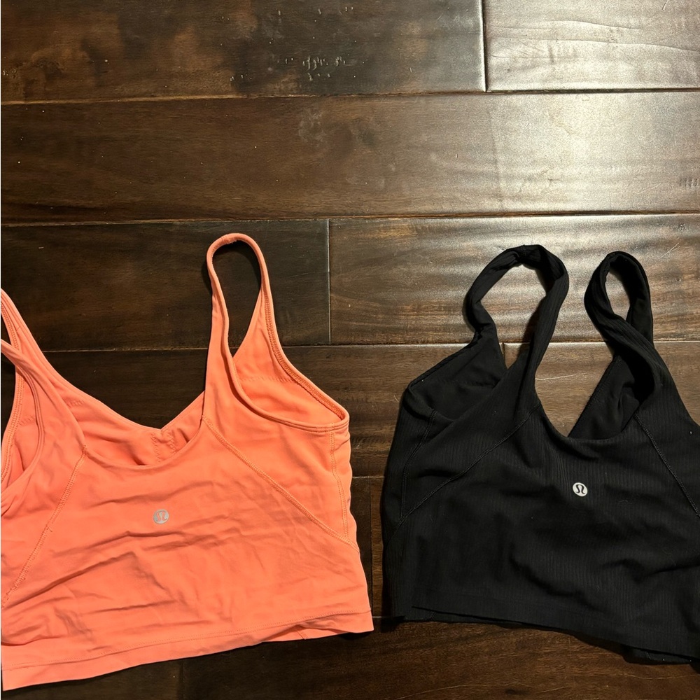 Lululemon Athletica Peach and Black Sports Bras